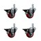 Service Caster 3'' Red Poly Wheel Swivel 7/8'' Square Stem Caster Set with Brake, 4PK SCC-SQ20S314-PPUB-RED-PLB-78-4 - alternate 1